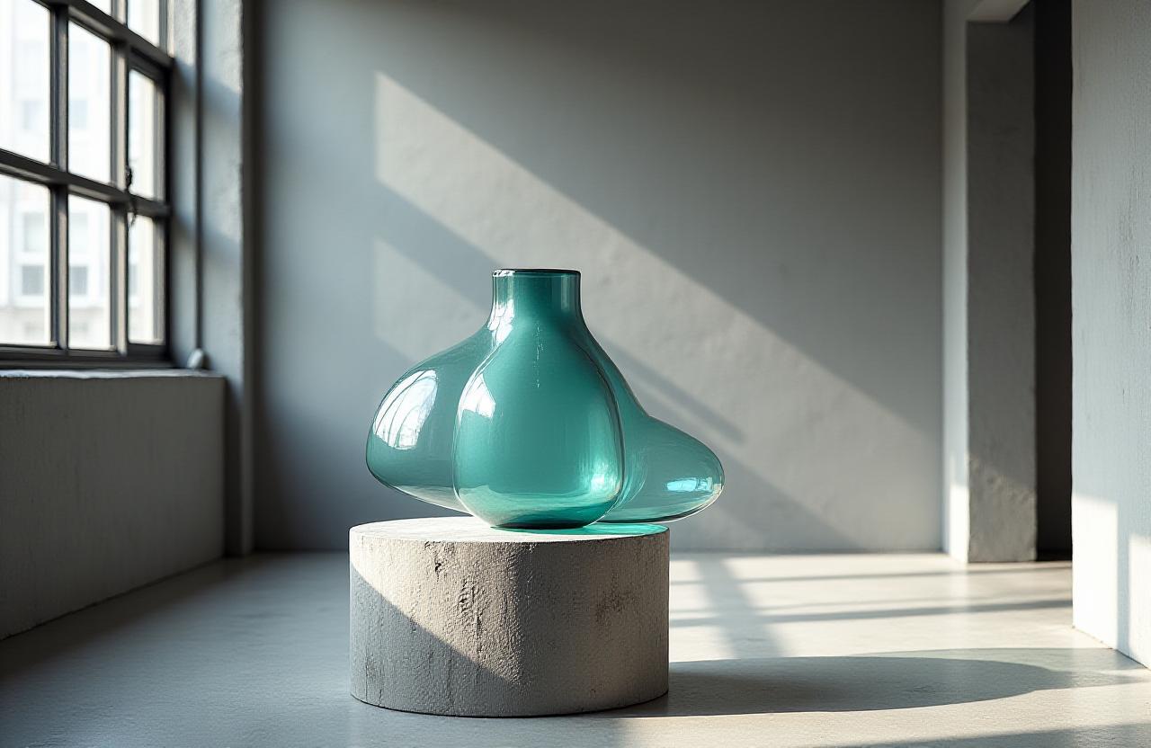 Minimalist Bauhaus inspired sculpture in a clean New York studio